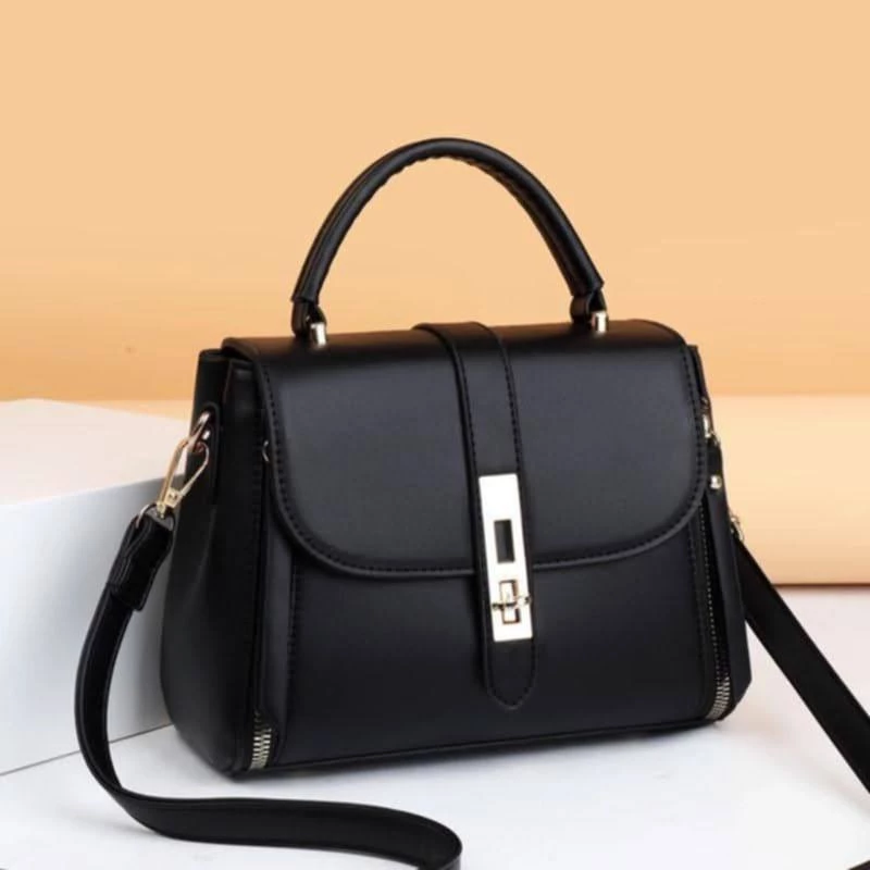 High Quality Leather Kangaroo Handbag (Black)